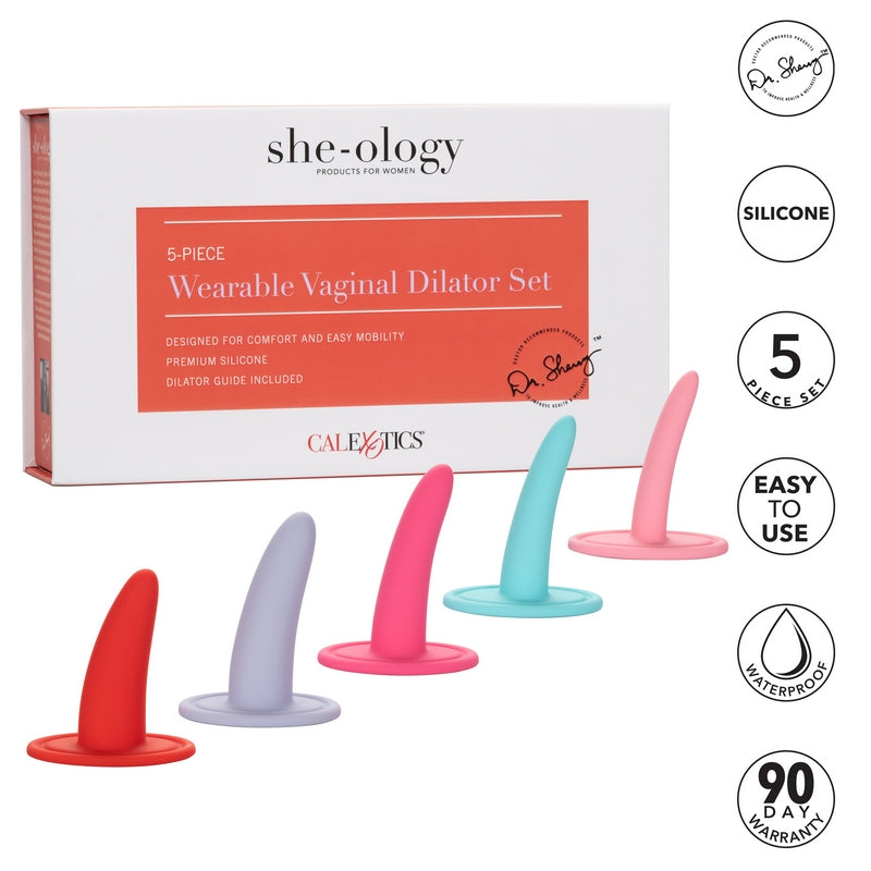 Calexotics She-ology 5-piece Wearable Vaginal Dilator Set-Dilators-CALEXOTICS-XOXTOYS