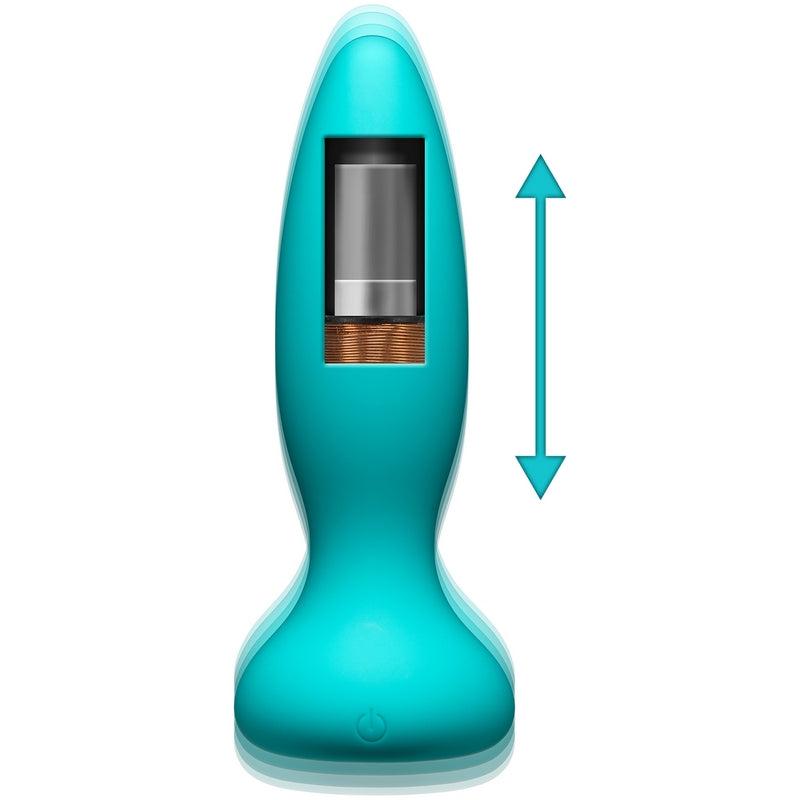 Doc Johnson A-Play Adventurous Thrust Silicone Teal Anal Plug with Remote-Anal Toys-Doc Johnson-XOXTOYS