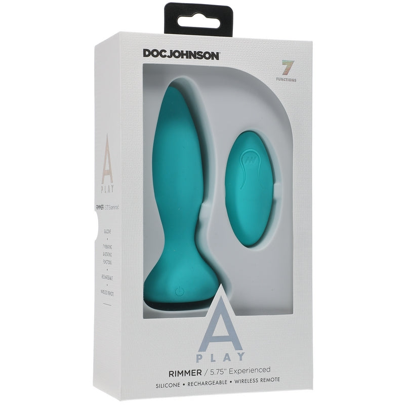 Doc Johnson A-Play Experienced Rimmer Silicone Teal Anal Plug with Remote-Anal Toys-Doc Johnson-XOXTOYS