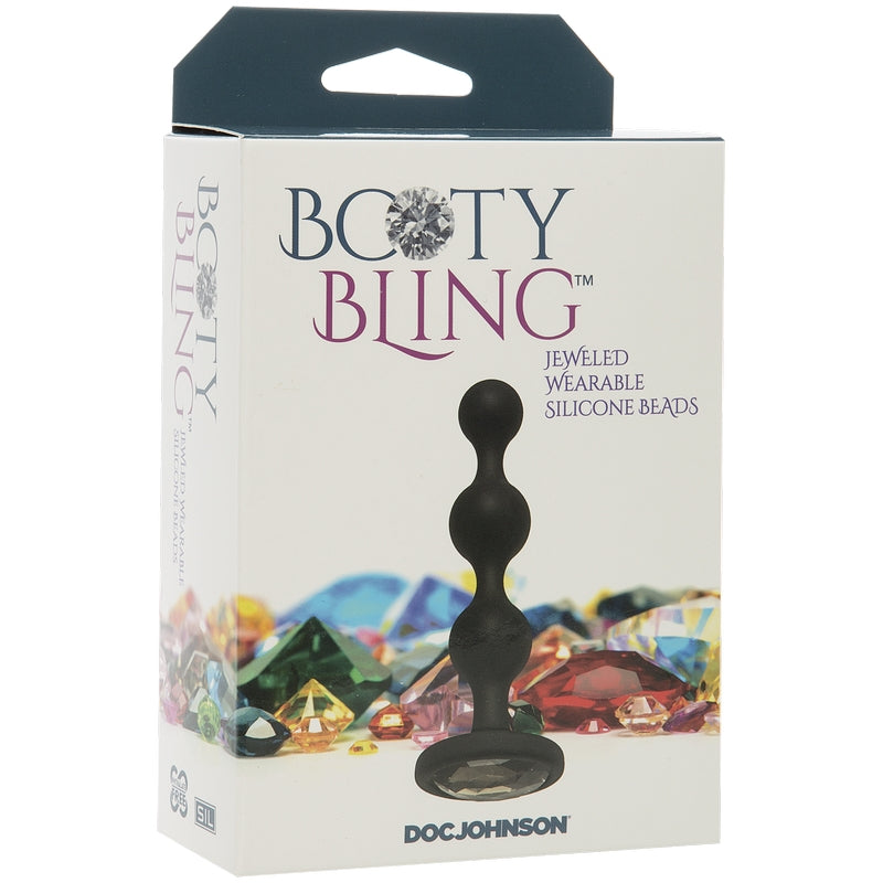 Doc Johnson Booty Bling Silicone Beads-Anal Toys-Doc Johnson-Silver-XOXTOYS