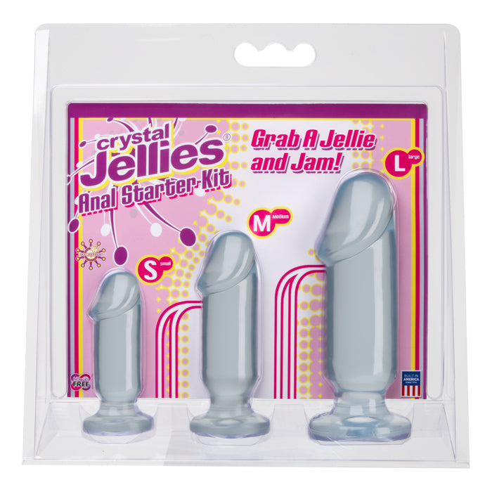 Doc Johnson Crystal Jellies Anal Starter Kit Clear-Anal Toys-Doc Johnson-XOXTOYS