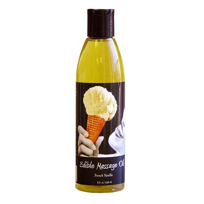 Earthly Body Edible Massage Oil 8oz-Lubes & Lotions-Earthly Body-French Vanilla-XOXTOYS
