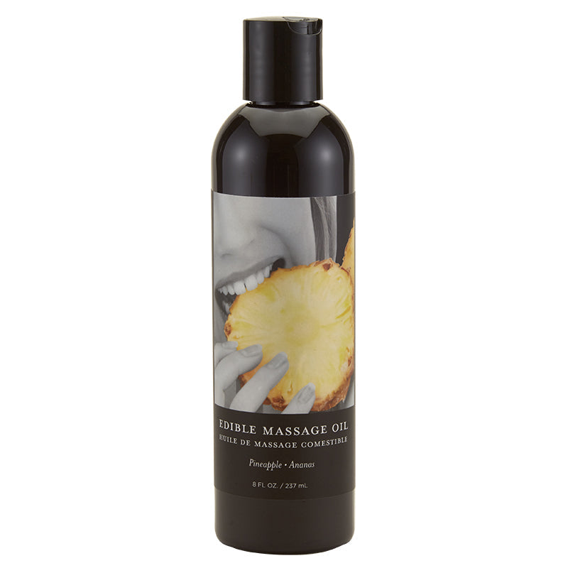 Earthly Body Edible Massage Oil 8oz-Lubes & Lotions-Earthly Body-Pineapple-XOXTOYS