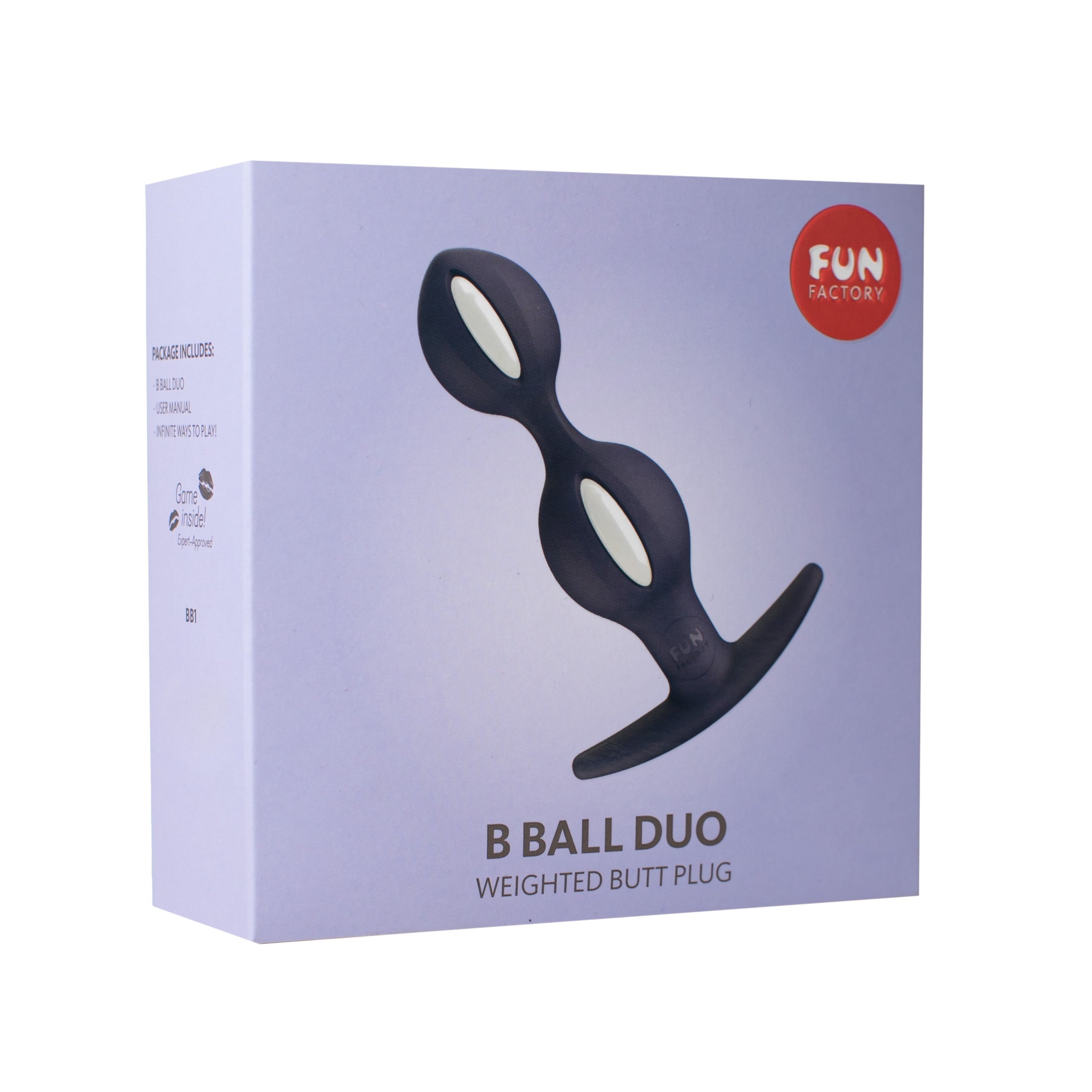 Fun Factory B Ball DUO Reactive Anal Plug-Anal Toys-Fun Factory-White/Violet-XOXTOYSUSA