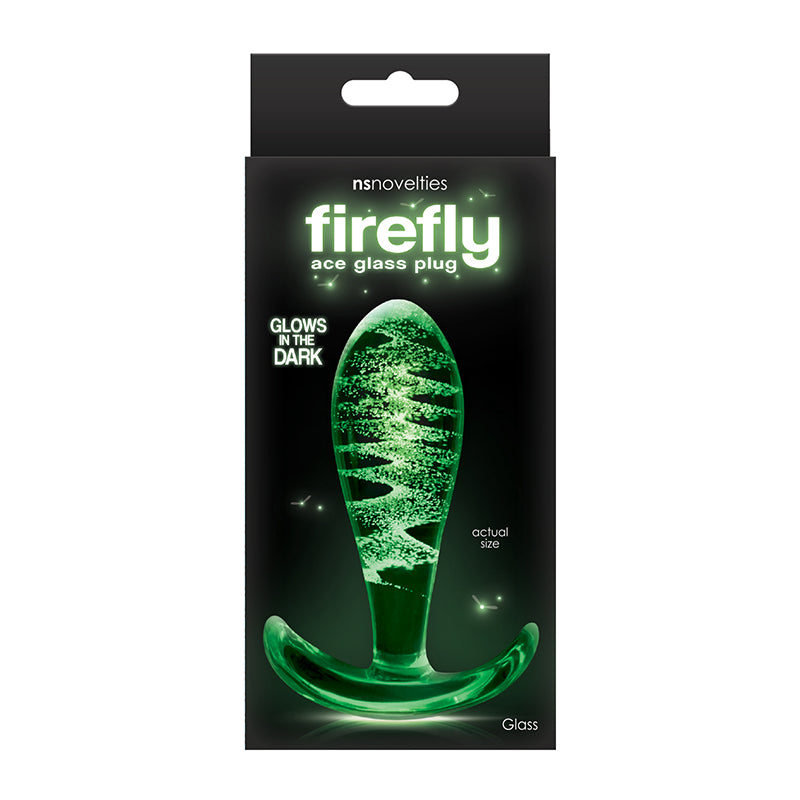 NS Novelties Firefly Glow in the Dark Glass Ace Plug-Anal Toys-NS Novelties-XOXTOYS