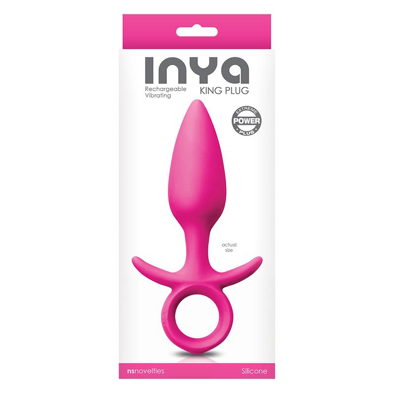NS Novelties Inya King Medium Pink Vibrating Plug-Anal Toys-NS Novelties-XOXTOYS