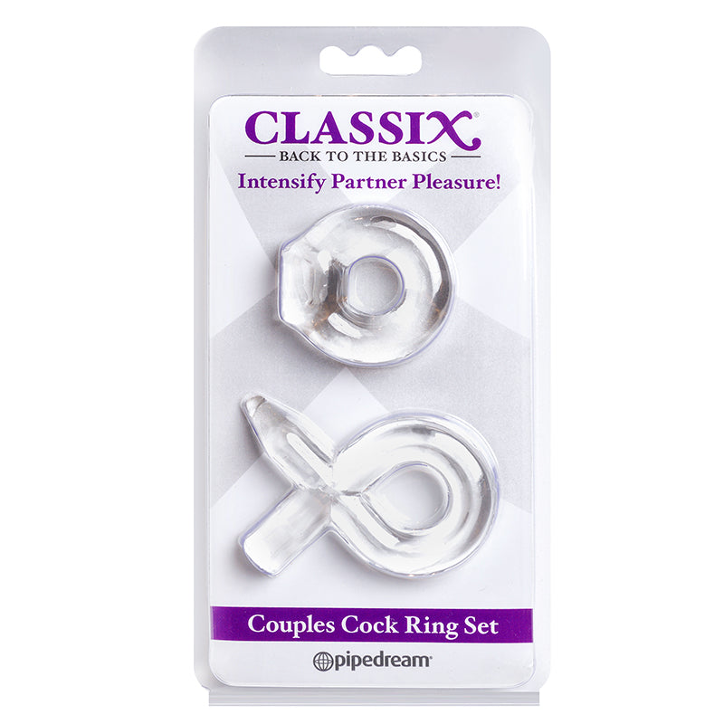 Pipedream Products Couples Cock Ring Set Clear-Cock Rings-Pipedream Products-XOXTOYS