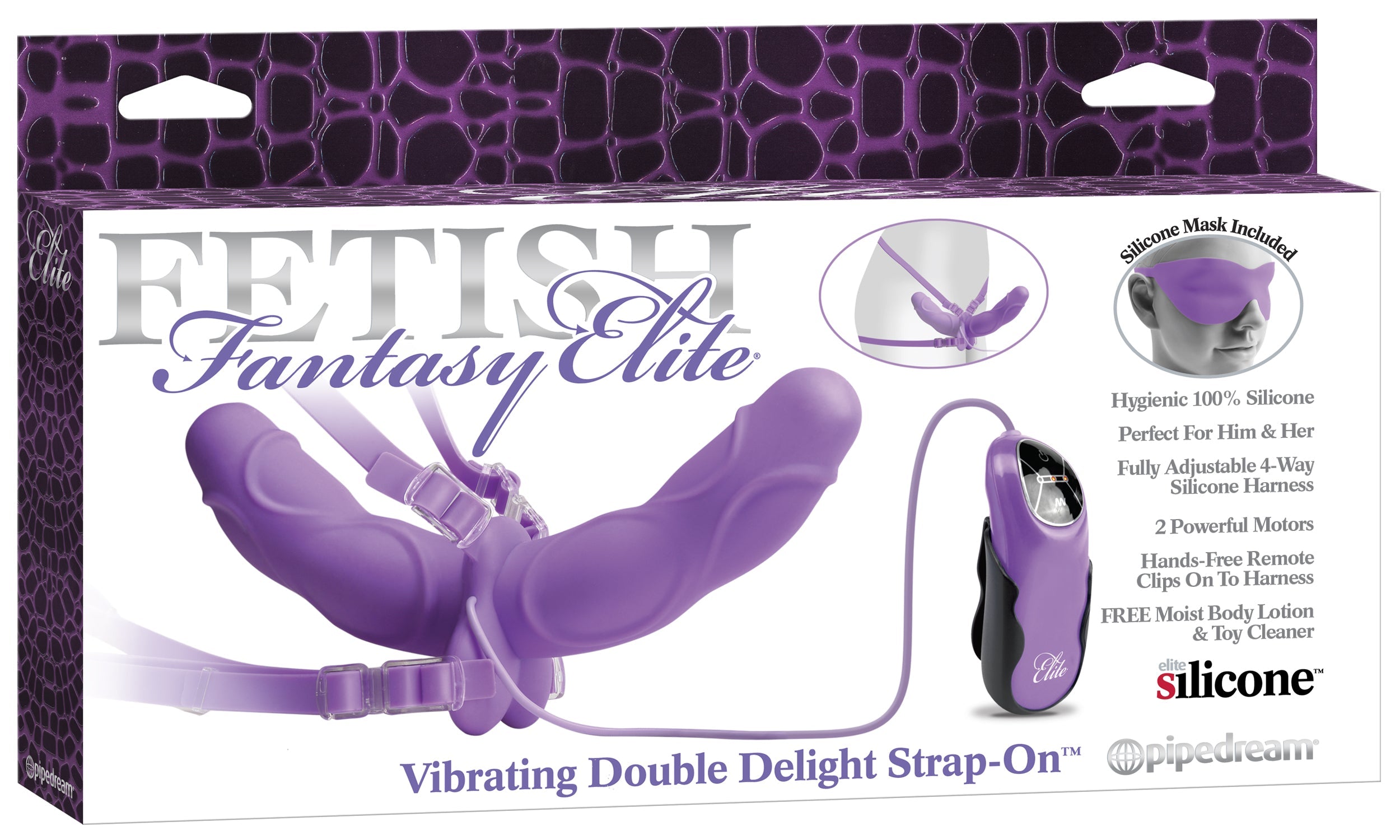 Pipedream Products Fetish Fantasy Elite Vibrating Double Delight Strap-On-Vibrators-Pipedream Products-XOXTOYS