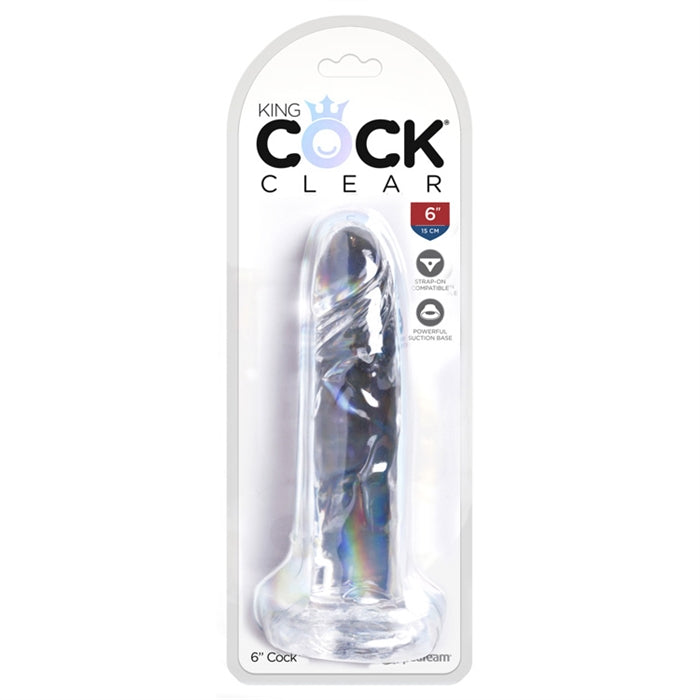 Pipedream Products King Cock Clear 6" Cock-Dildos-Pipedream Products-XOXTOYS