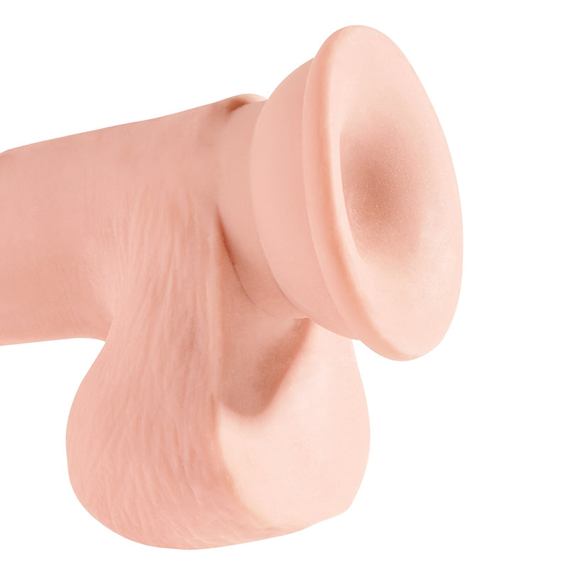 Pipedream Products King Cock Plus 10” Triple Density Fat Cock with Balls Beige-Dildos-Pipedream Products-XOXTOYS