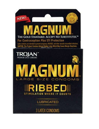 Trojan Magnum Ribbed Condoms-Condoms-Trojan-XOXTOYS